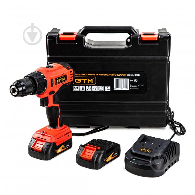 Шуруповерт ударный аккумуляторный GTM DSI18/60BL - фото 1 Шуруповерт ударный аккумуляторный GTM DSI18/60BL - фото 1