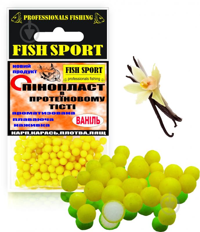 Приманка риболовна FISH SPORT 20 г ваніль пінопласт в тісті(ваніль) mini - фото 1