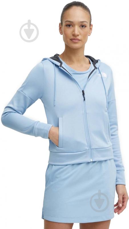 Джемпер THE NORTH FACE W REAXION FLEECE F/Z HOODIE NF0A7ZAAQEO1 р.XS блакитний - фото 1