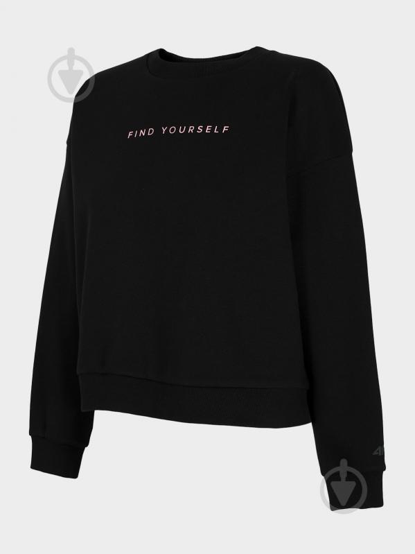 Світшот 4F D4Z20-BLD244-20S р. S чорний - фото 1