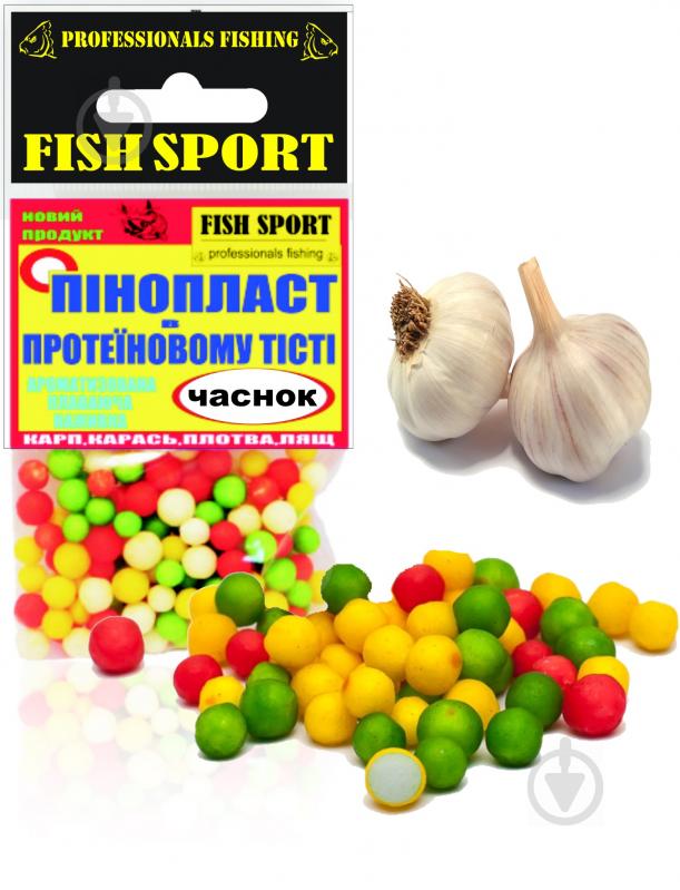 Принада FISH SPORT 20 г часник Пінопласт в тісті асорті (maxi) - фото 1