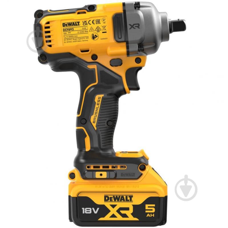 Гайковерт ударний акумуляторний DeWalt DCF892P2T - фото 4