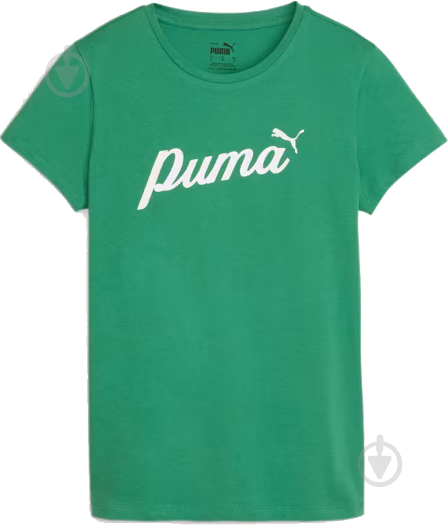 Футболка Puma ESS+ SCRIPT TEE 67931586 р.2XL зелений - фото 1