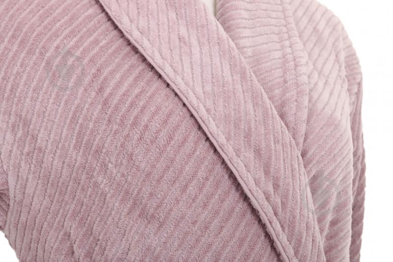 Набор полотенец ABC с халатом и домашней обувью р. L розовый - фото 4 Набор полотенец ABC с халатом и домашней обувью р. L розовый - фото 4