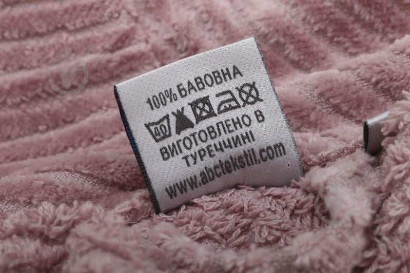 Набор полотенец ABC с халатом и домашней обувью р. L розовый - фото 2 Набор полотенец ABC с халатом и домашней обувью р. L розовый - фото 2