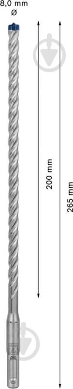 Набор буров Bosch 7X Expert SDS-plus 8x200 мм 265 мм 10 шт. 2608900169 - фото 3