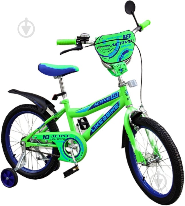 Велосипед детский Like2bike Active 16'' салатовый 191627 - фото 1