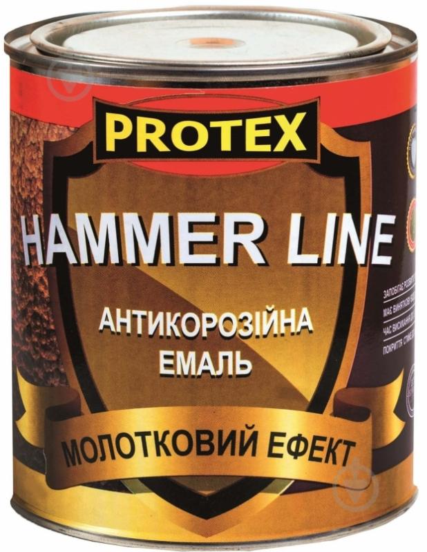 Эмаль Protex антикоррозийная молотковая Hammer Line серебристый глянец 1,95 л 2 кг - фото 1