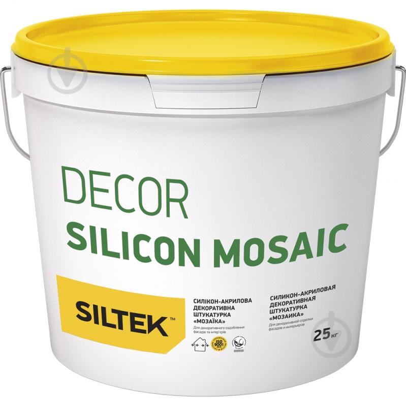 Декоративна штукатурка мозаїчна Siltek Dekor Silicon Mosaic № 283 25 кг срібний - фото 1