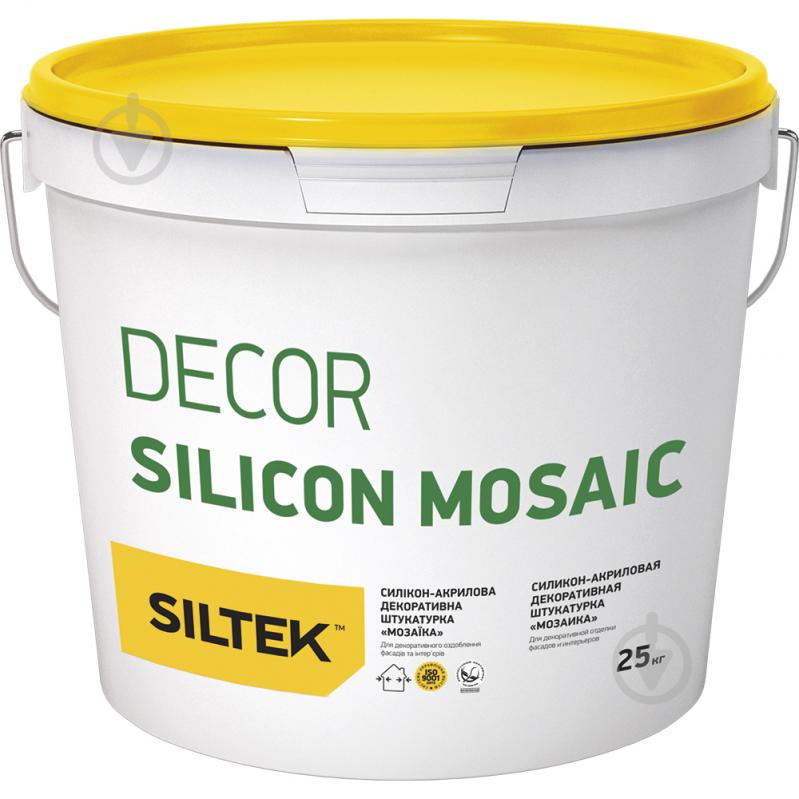 Декоративна штукатурка мозаїчна Siltek Dekor Silicon Mosaic № 285 25 кг срібний - фото 1