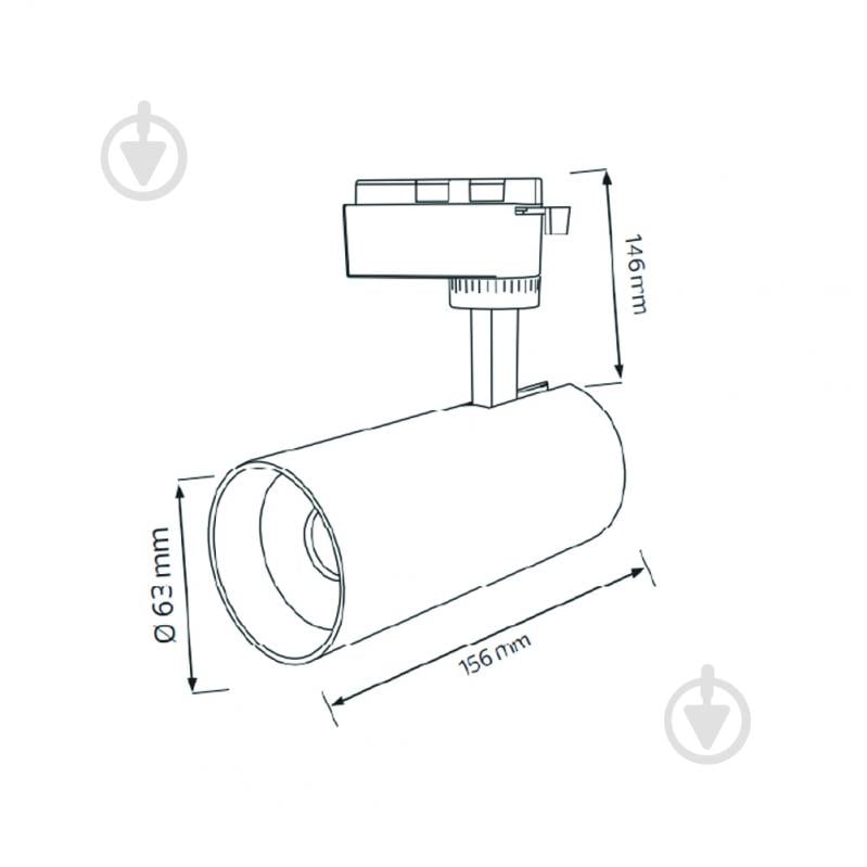Трековий світильник HOROZ ELECTRIC BREMEN-20 3CCT 20 Вт 3000-4500-6000 К чорний 018-031-1020-020 - фото 2