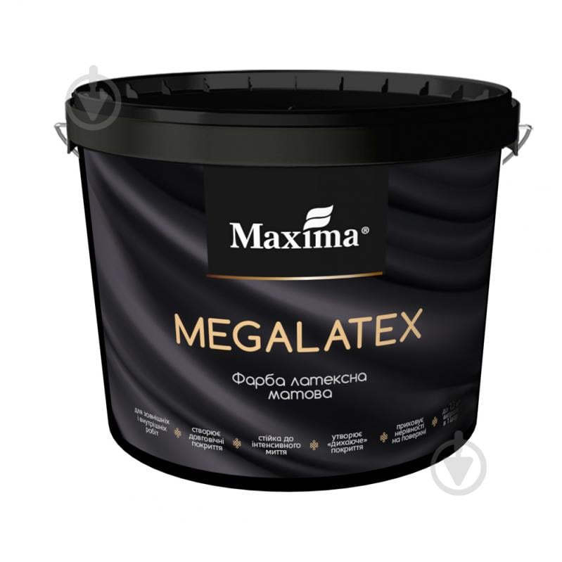 Краска интерьерная латексная Maxima Megalatex мат белая 3 л 4,2 кг - фото 1