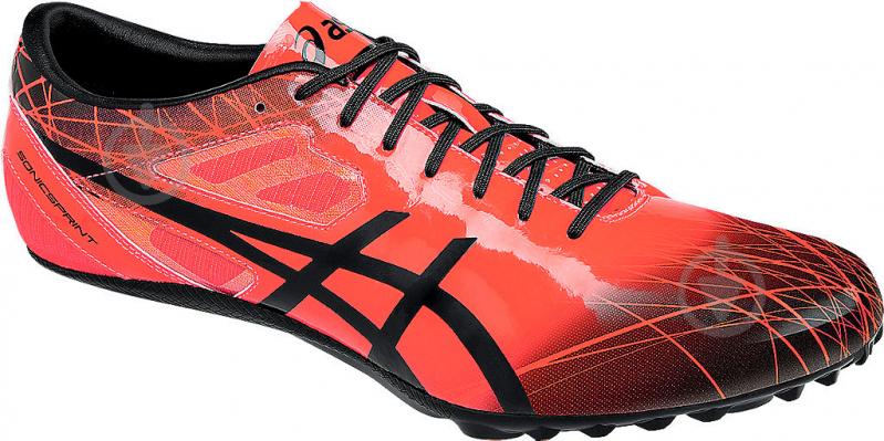 Кросівки чоловічі демісезонні Asics SONICSPRINT G601Y-0690 р.44 чорні із помаранчевим - фото 7