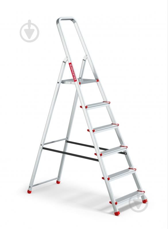 Лестница Burmaster алюминиевая 6 ступеней - фото 1
