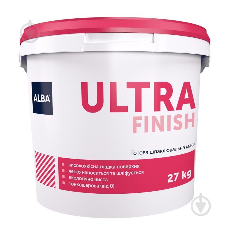 Шпаклевка АЛЬБА финишная полимерная ULTRA FINISH 15кг - фото 1