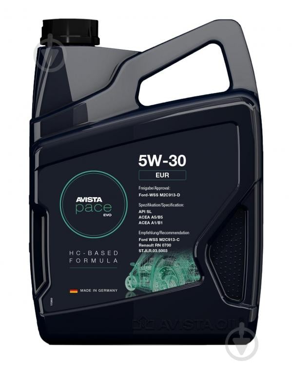 Моторна олива синтетична AVISTA pace EVO EUR 5W-30 1 л (150809) - фото 1 Моторна олива синтетична AVISTA pace EVO EUR 5W-30 1 л (150809) - фото 1