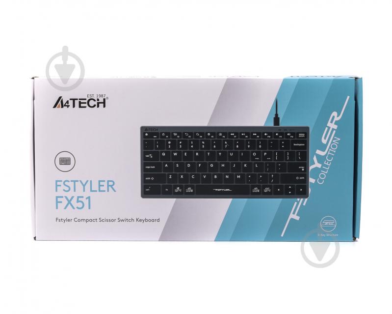 Клавіатура A4Tech (FX-51 USB (Grey)) grey - фото 7