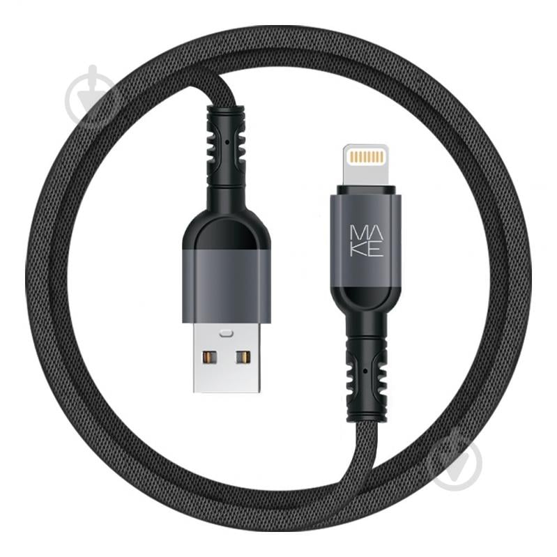 Шнур Make USB to Lightning 2.4A Denim Grey 1 м (MCB-LD3GR) - фото 1