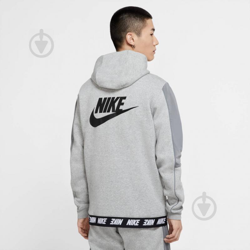 Джемпер Nike M NSW HYBRID FLC FZ HOODIE BB CW5382-063 р. 2XL серый - фото 3