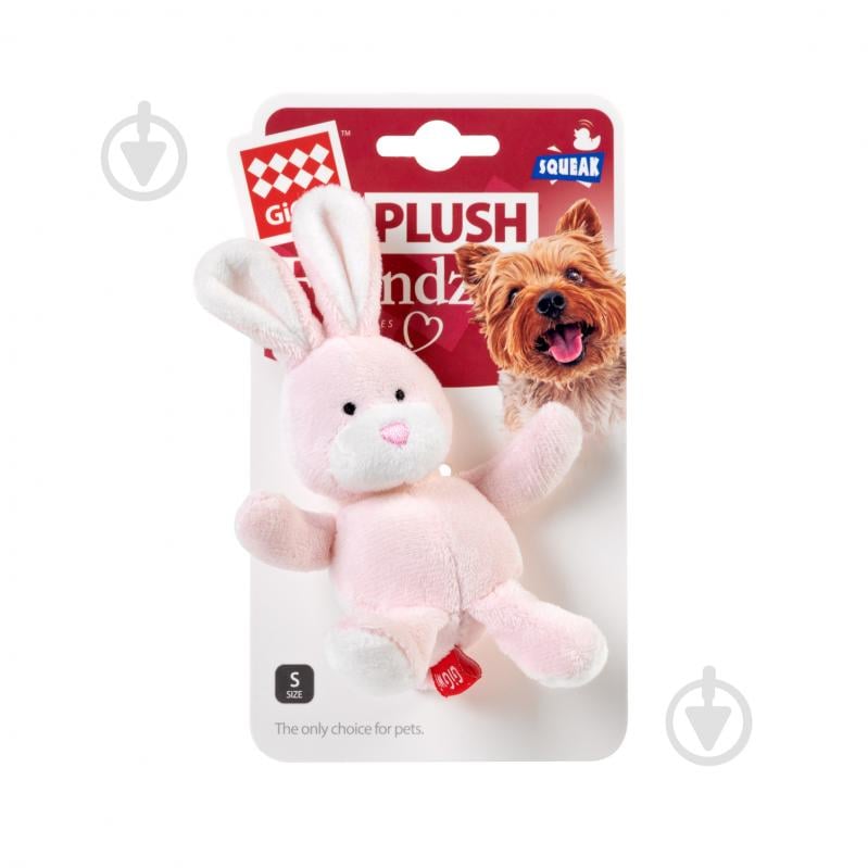 Игрушка для собак GiGwi Заяц с пищалкой Plush 11 см - фото 2