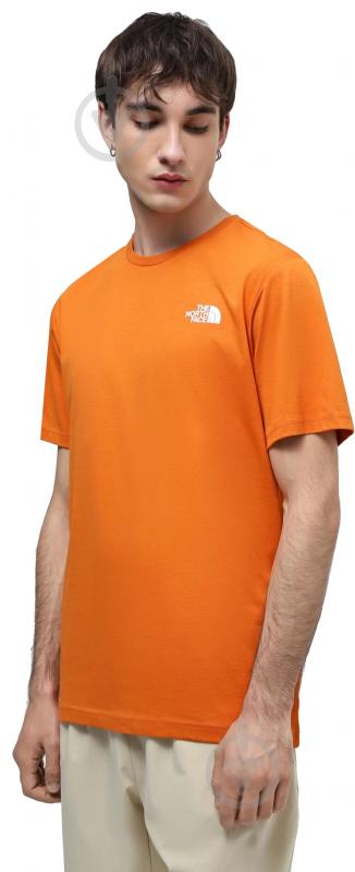 Футболка THE NORTH FACE M S/S BOX NSE TEE NF0A87NPPCO1 р.M оранжевый - фото 1