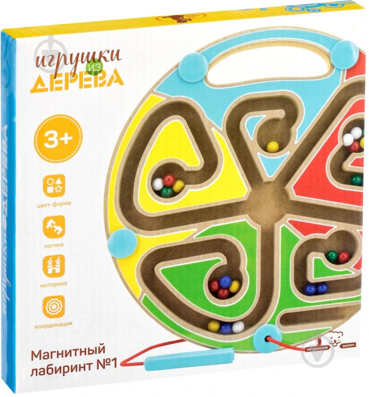 Игрушка Іграшки з дерева Магнитный лабиринт Цвета Д442 - фото 6