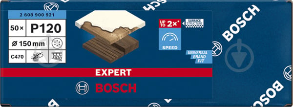 Круг шлифовальный Bosch ExC470 S1261 G150 150 мм 50 шт. 2608901122 - фото 3