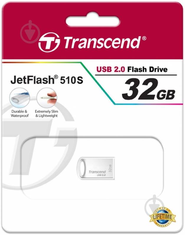 Флеш-память USB Transcend JetFlash 510 32 ГБ USB 2.0 silver (TS32GJF510S) - фото 4