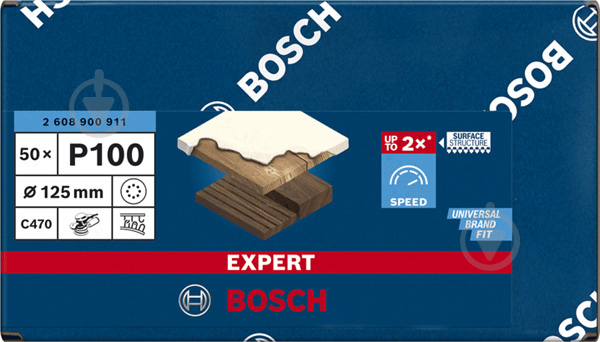 Круг шліфувальний Bosch ExC470 S1261 G240 125 мм 50 шт. 2608900914 - фото 3