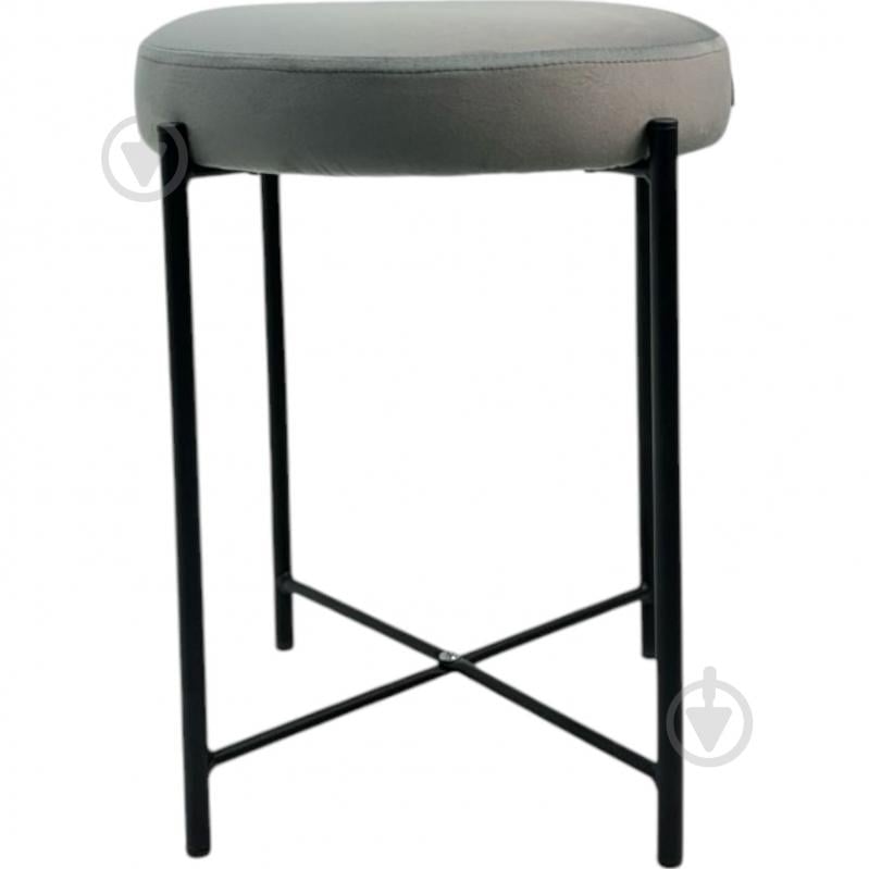 Пуф TWINSANN Motty 500х410 мм світло-сірий/чорний - фото 1