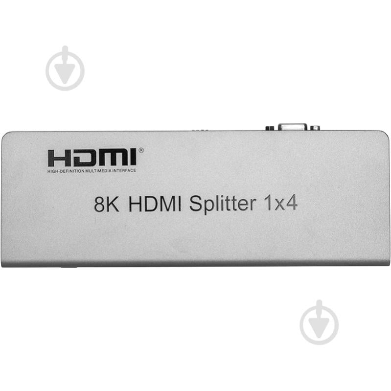 Сплиттер PowerPlant HDMI 8K 1x4 (HDSP8K-4) серебристый (CA914203) - фото 2