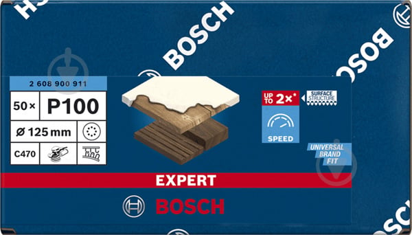 Круг шліфувальний Bosch ExC470 S1261 G320 125 мм 50 шт. 2608900915 - фото 3