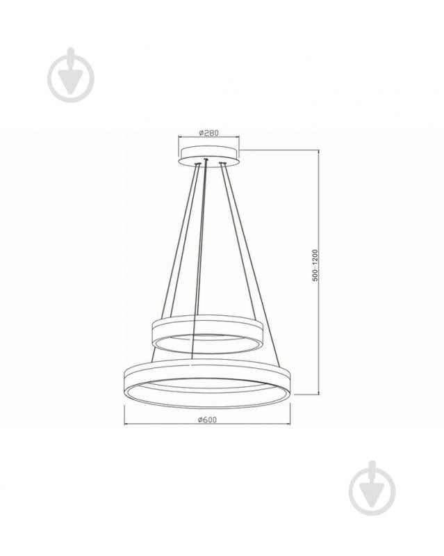 ВІТРИНА! Люстра підвісна Reality Cornelia 2x60 Вт LED-модуль білий 330602-01 - фото 2