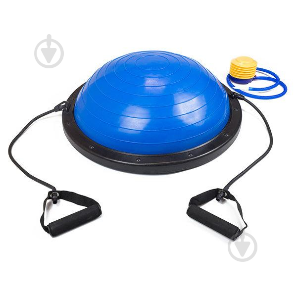 Балансировочная платформа EasyFit Bosu Ball 60 см с ножками синий (EF-2322) - фото 1