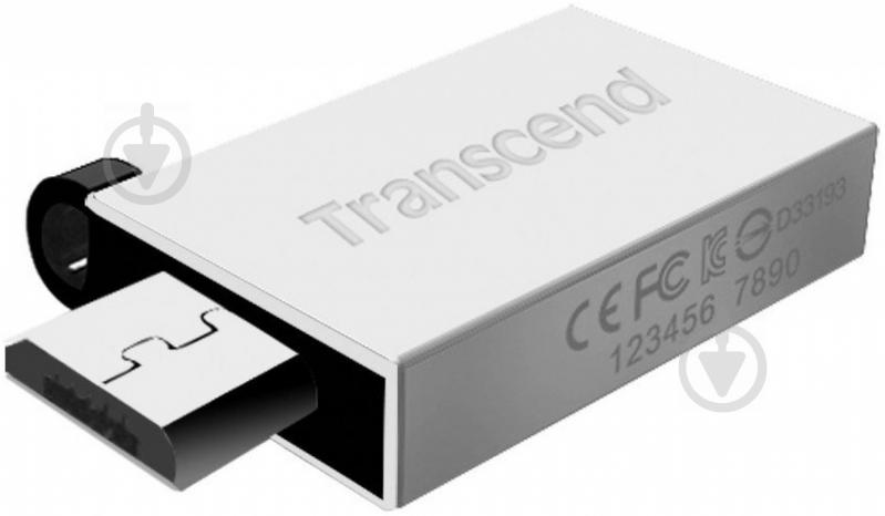 Флеш-память USB Transcend JetFlash 380 64 ГБ USB 2.0microUSB (OTG) silver (TS64GJF380S) - фото 3