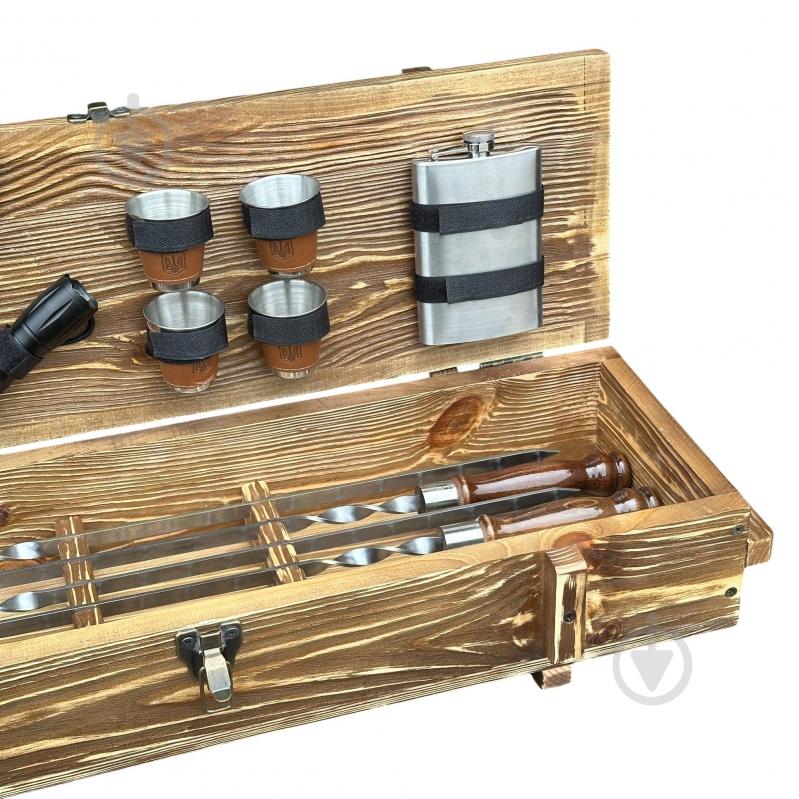 Набор шампуров Metalzavod "Тактик" светлая текстура - фото 5