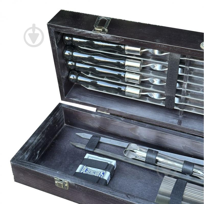 Набір шампурів Metalzavod "Джура" ручної роботи чорний - фото 5 Набір шампурів Metalzavod "Джура" ручної роботи чорний - фото 5