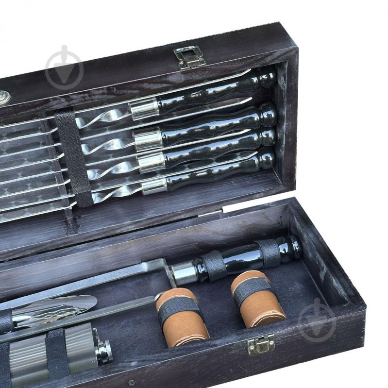 Набір шампурів Metalzavod "Джура" ручної роботи чорний - фото 6 Набір шампурів Metalzavod "Джура" ручної роботи чорний - фото 6