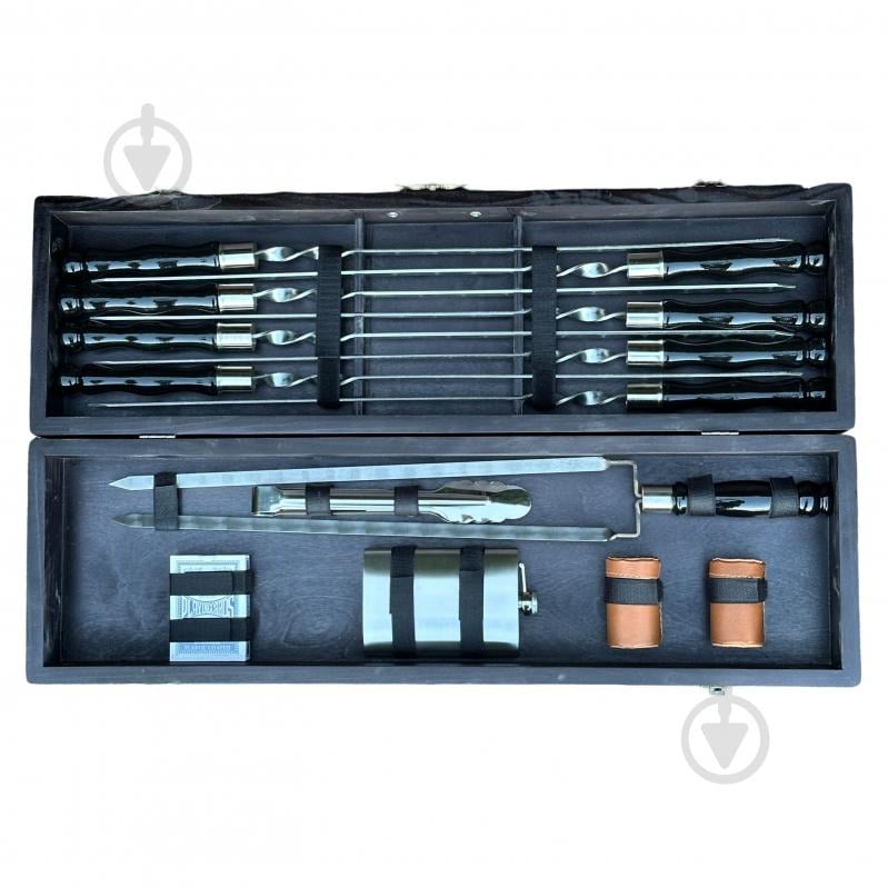 Набір шампурів Metalzavod "Джура" ручної роботи чорний - фото 4 Набір шампурів Metalzavod "Джура" ручної роботи чорний - фото 4