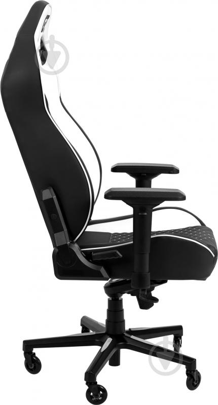 Крісло GT Racer X-8010 чорно-білий - фото 3 Крісло GT Racer X-8010 чорно-білий - фото 3