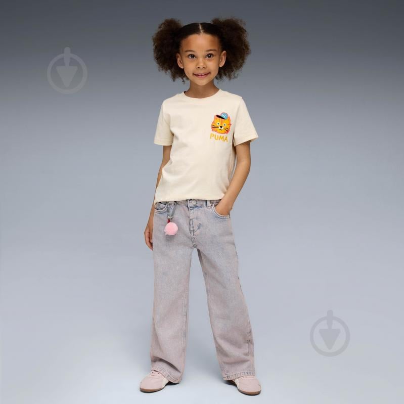 Футболка Puma MOODY CAT Graphic Tee I PS 63220587 р.104 бежевый - фото 4