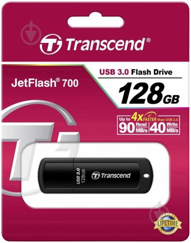 Флеш-пам'ять USB Transcend JetFlash 700 128 ГБ USB 3.0 (TS128GJF700) - фото 3