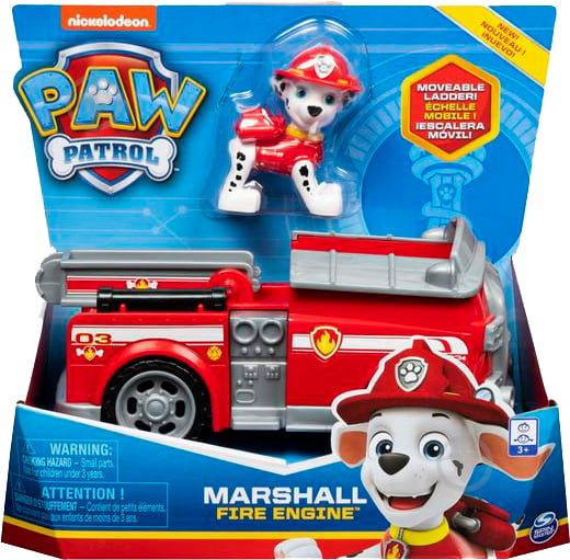 Фигурка Spin Master Paw Patrol Щенячий патруль базовый спасательный автомобиль с водителем Маршал SM16775/9917 - фото 4