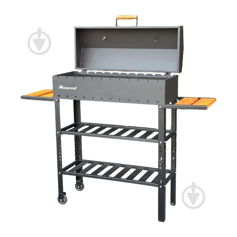 Мангал-барбекю Metalzavod "Гелиос" на 12 шампуров 4 мм с колесами - фото 3 Мангал-барбекю Metalzavod "Гелиос" на 12 шампуров 4 мм с колесами - фото 3