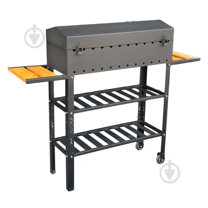 Мангал-барбекю Metalzavod "Гелиос" на 12 шампуров 4 мм с колесами - фото 4 Мангал-барбекю Metalzavod "Гелиос" на 12 шампуров 4 мм с колесами - фото 4