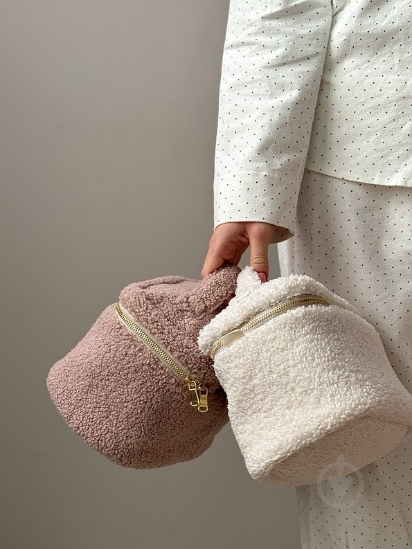 Косметичка MISO accessory TEDDY сундук пудровый - фото 4