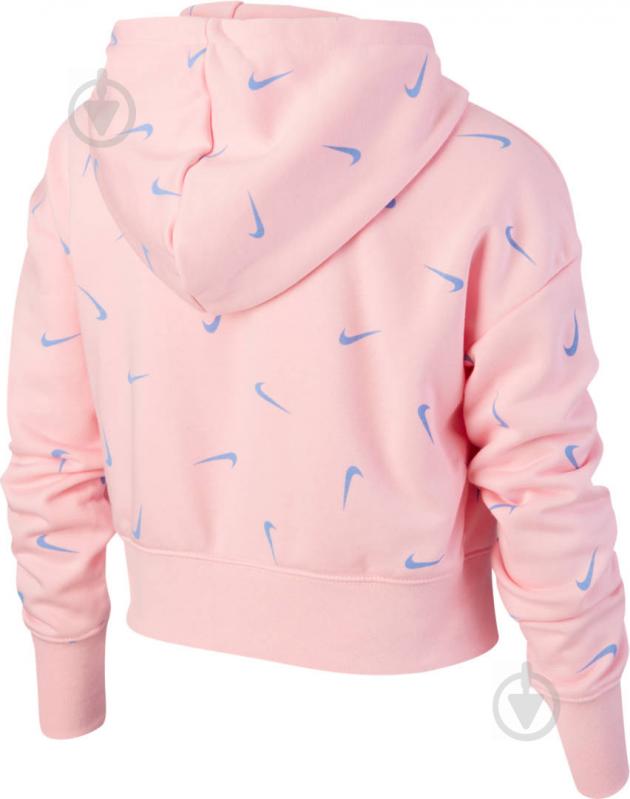 Джемпер Nike G NSW AOP CROP FT HOODIE CZ2566-654 рожевий - фото 3