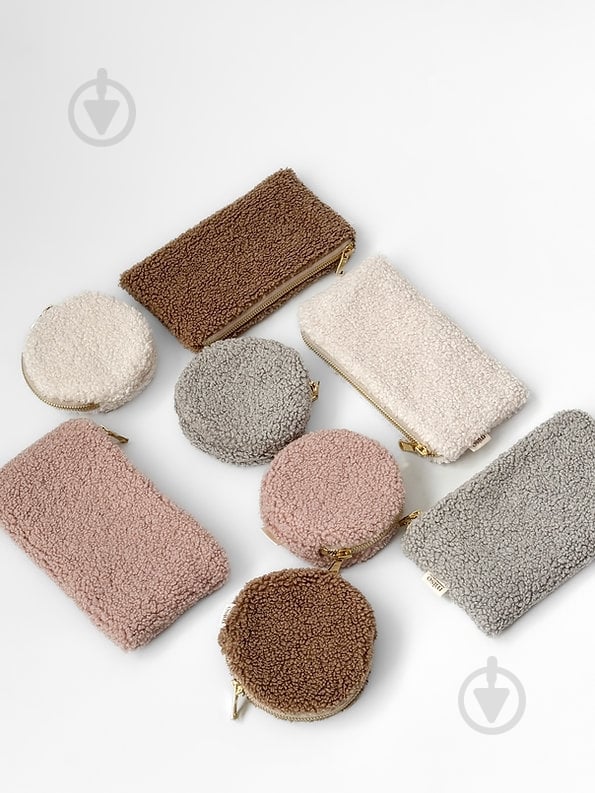 Косметичка MISO accessory TEDDY круглая белая - фото 5