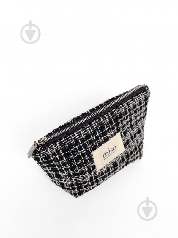 Косметичка MISO accessory TWEED маленькая черная - фото 2