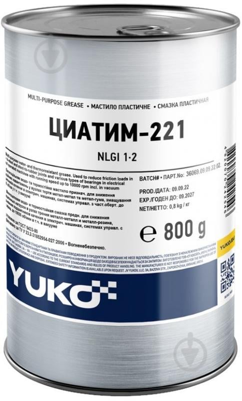 Смазка YUKO (VUKO) ЦИАТИМ-221 800 мл - фото 1
